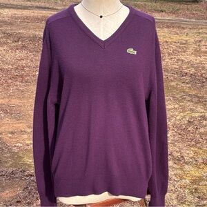 Vintage Izod Lacoste V Neck Sweater!
